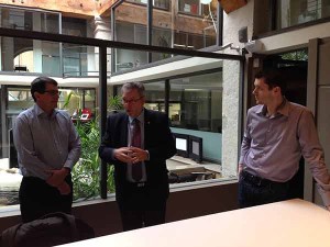 Lioel Nuey, Directeur général France, et François Pheulpin, directeur marketing, nous reçoivent accompagné de Lucein Crevel S2ICF.