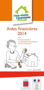 Rénover son logement – Le guide des aides financières de l’Ademe 2014: Maîtriser ses dépenses d’énergie passe nécessairement par une diminution des besoins de chauffage, de refroidissement et d’éclairage du logement et par l’utilisation d’équipements performants. Pour améliorer l’efficacité énergétique de son logement, la réalisation de travaux plus ou moins importants se révèle souvent nécessaire : isolation du toit, des murs, des fenêtres et planchers, amélioration du système de chauffage… Mais cette démarche apporte un triple bénéfice : un logement confortable, des économies en énergie et une valeur patrimoniale préservée, voire accrue. De plus, elle permet de limiter les émissions de gaz à effet de serre qui participent au réchauffement climatique. Une palette d’aides financières existe. Pour s’y retrouver, l’Ademe propose ce guide des aides financières actualisé.