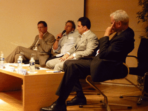 De gauche à droite - Eric Betrancourt, Albert Bouchoucha, Michel Sapranides et Xavier Robineau-Bourgneuf.