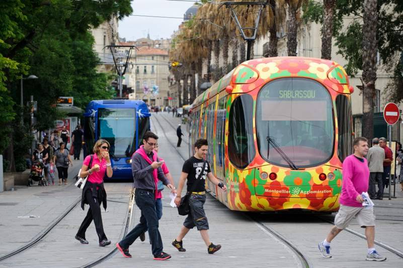 La ville de Montpellier s'inscrit dans une démrche durable, à l'image de son réseau de tramways (c) Arnaud BOUISSOU MEDDE-METL