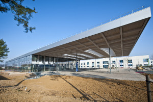 Le forum Hager Group, en construction sur le site d'Obernai accueillera les clients nationaux et internationaux.