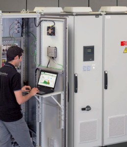 Dispositif de stockage de Kergrid. (source Schneider Electric)