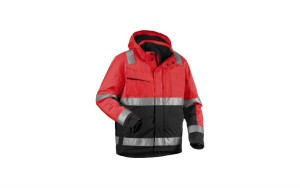 Veste hiver 4870 normée haute-visibilité, normée anti-froid, et normée anti-pluie ; coupe-vent, imperméable et respirant