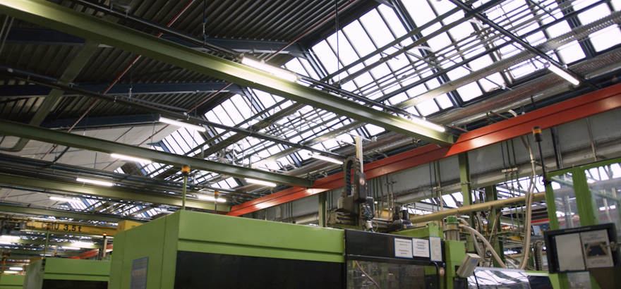 Photo de centres logistiques et entrepôts. Usine Grundfos, par EAS Solutions.