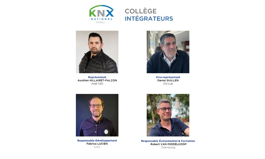 Aurélien HILLAIRET-FALZON nommé Représentant du Collège Intégrateurs KNX France, aux côtés de Daniel GUILLEN comme Vice-Représentant.