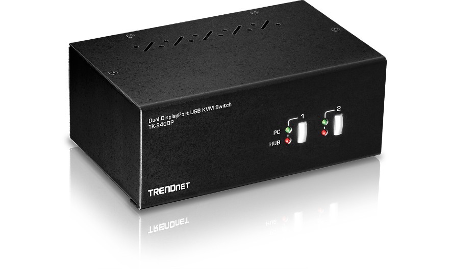 TRENDnet dévoile un nouveau switch KVM DisplayPort à 2 ports pour double écran