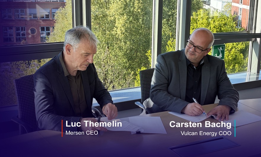 MERSEN SIGNE UN CONTRAT AVEC VULCAN ENERGY DANS LE CADRE DU PROJET D’INDUSTRIE EUROPEENNE DES BATTERIES